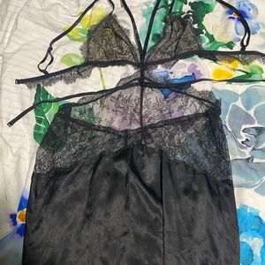 Black Lingerie long night gown Victoria’s Secret